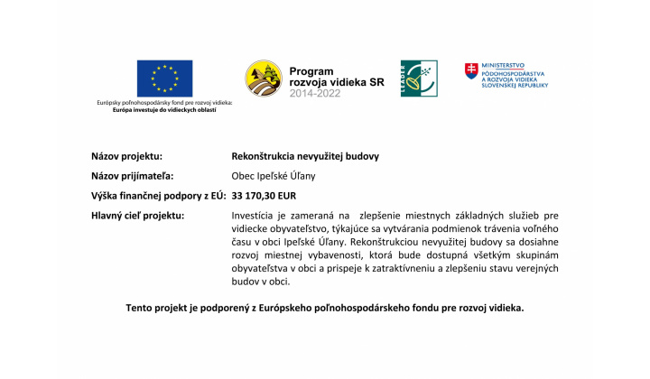 Rekonštrukcia nevyužitej budovy