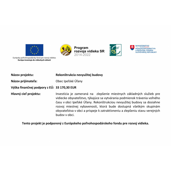 Rekonštrukcia nevyužitej budovy
